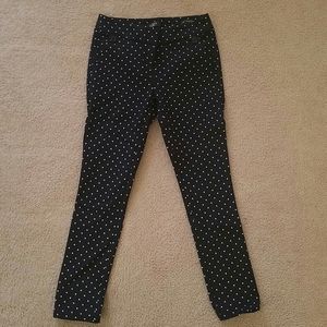 LOFT Marisa Skinny Polka Dot Ankle Pants